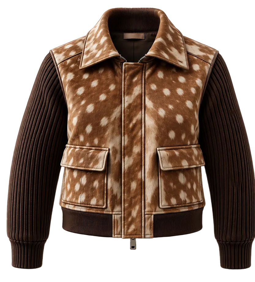 WOMAN`s bambi season leder knit